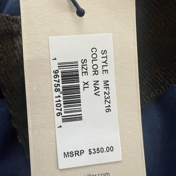 Peter Millar Mens Navy Blue Waxed Cotton Safari Field Jacket Size XL NWT $350 - Picture 9 of 15